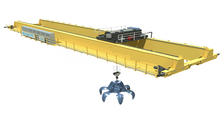 double girder grab crane